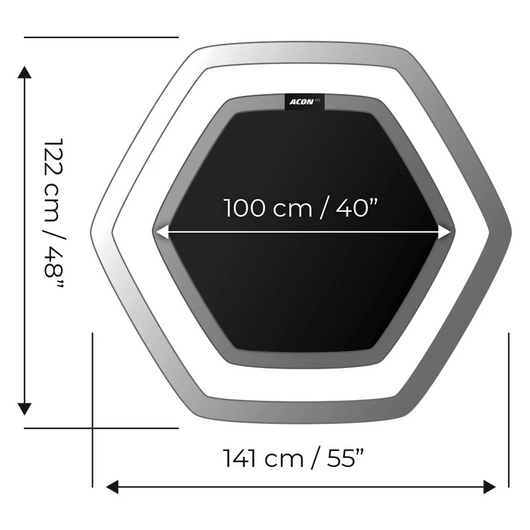 ACON Fit 55in Hexagon White Rebounder